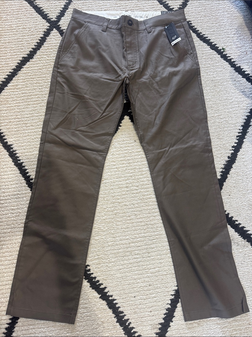New Fox racing Men's Essex stretch pant in Dirt 34Wx32L